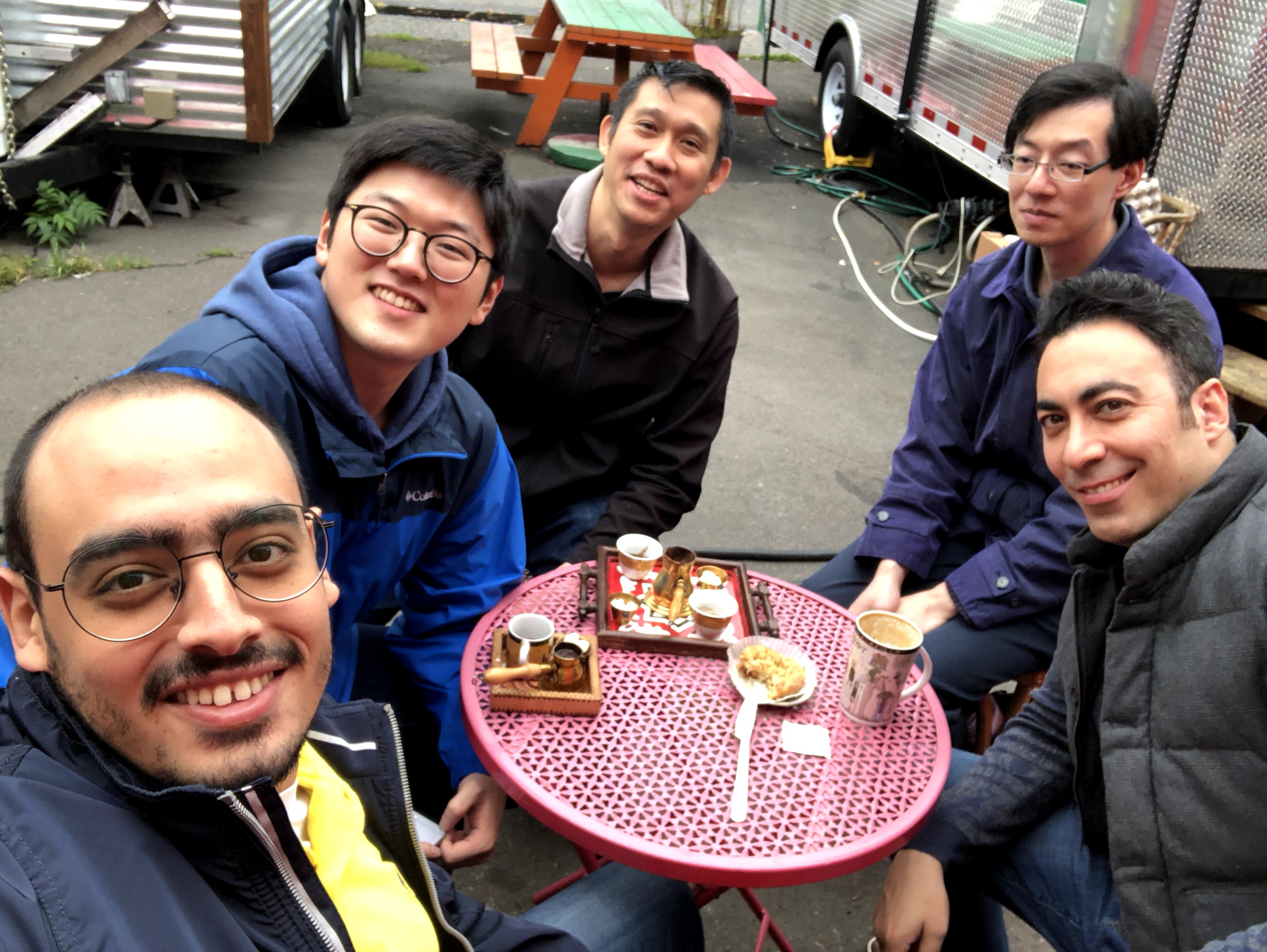 Enjoying Turkish coffee with AAL folks in Portland - 2018